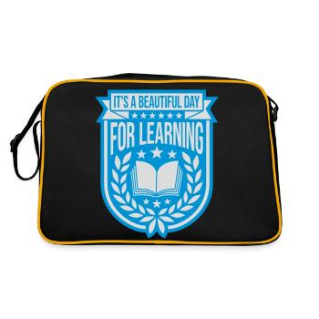 beautiful day for learning - Retro Bag - black/gold - Back