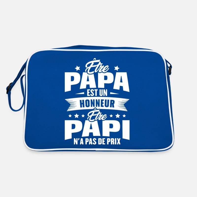 être papa est un honneur être papi n'a pas de prix Sac Retro