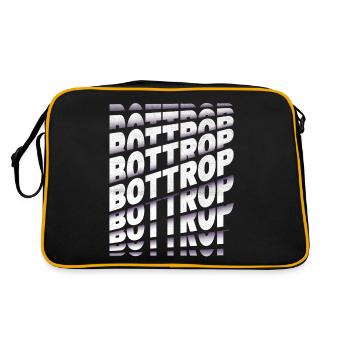Bottrop Germany City Font Skyline Home - Retro Bag - black/gold - Back