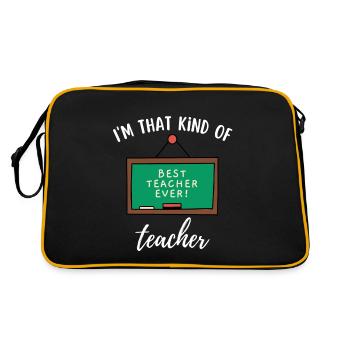 Je suis ce genre d’enseignant - Meilleur professeur de tous les temps - Sac Retro - noir/or - Dos