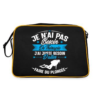 J'ai juste besoin d'aller faire du plongée - Sac Retro - noir/or - Dos