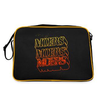Moers Deutschland Stadt Skyline Heimat Schrift - Retro Tasche - Schwarz/Gold - Hinten