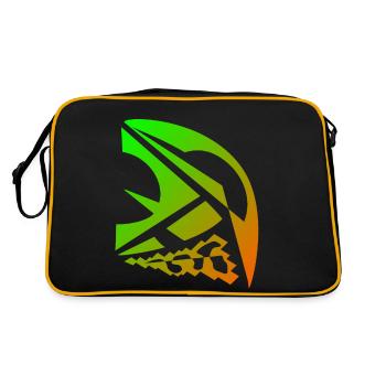 geometrisches Objekt - Retro Tasche - Schwarz/Gold - Hinten