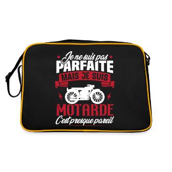 Je ne suis pas parfaite mais je suis motarde - Sac Retro - noir/or - Dos