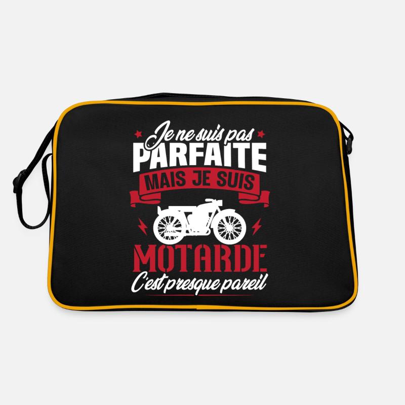 Je ne suis pas parfaite mais je suis motarde Sac Retro