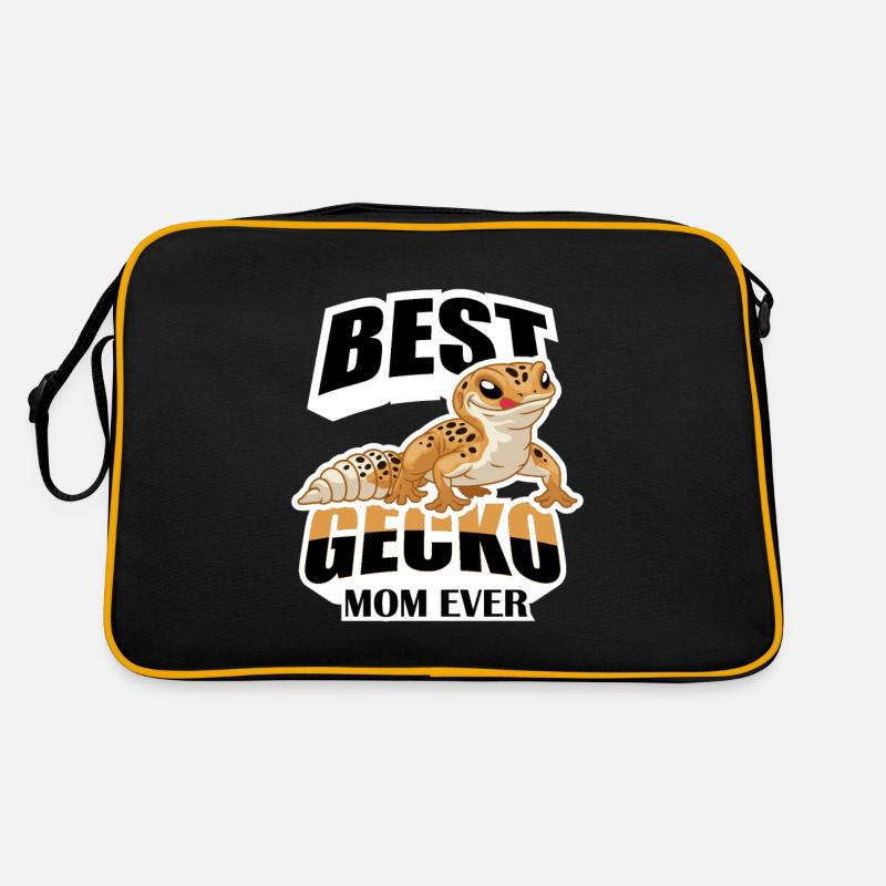 Gecko - Retro Tasche - Schwarz/Gold