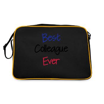collègue , entreprise , travail , bureau - Sac Retro - noir/or - Dos