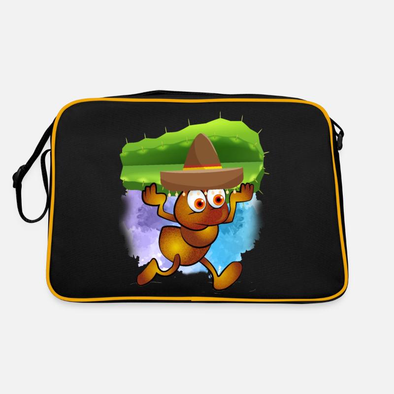 Braune Ameise mit Charro und Captus Retro Tasche