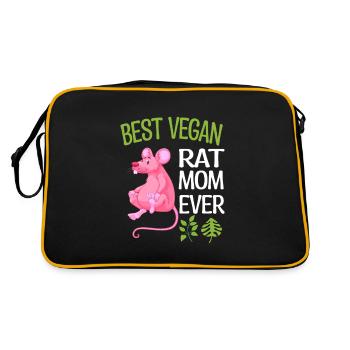Cadeaux de rat pour les végétaliens | Animaux de rat végétaliens - Sac Retro - noir/or - Dos