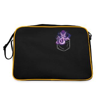 Poulpe Poulpe Seiche Animal - Sac Retro - noir/or - Dos
