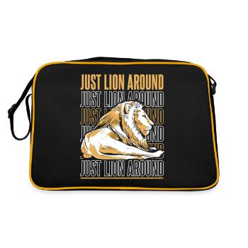 Lion Lion Animal Africa - Retro Bag - black/gold - Back