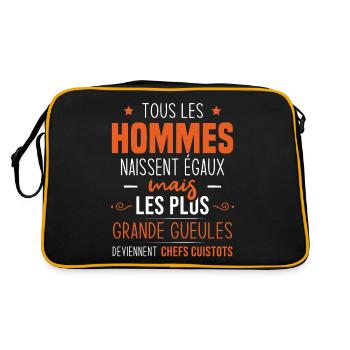 Chef cuisinier cuistot humour cadeau - Sac Retro - noir/or - Dos