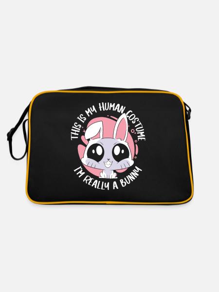 Lapin lapin animal de compagnie lapin - Sac Retro - noir/or - Dos