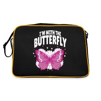 Papillon Monarque Papillon Papillons colorés - Sac Retro - noir/or - Dos