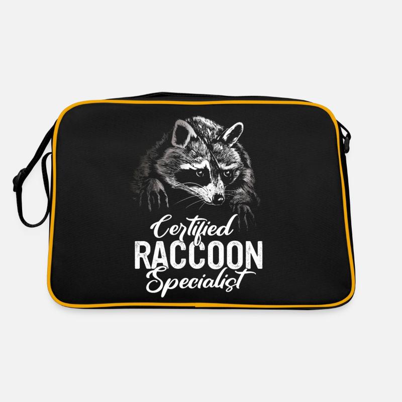 Raton laveur - Sac Retro - noir/or