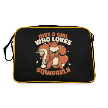Squirrel Animal - Retro Bag - black/gold - Back