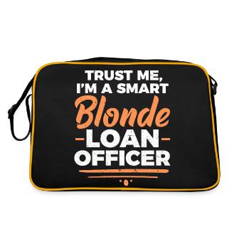 Debt And Taxes Bank Employee - Funny Loan Signing - Retro Bag - black/gold - Back