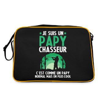 Papy chasseur comme un papy normal mais plus cool - Sac Retro - noir/or - Dos
