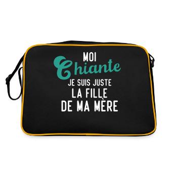 Moi chiante je suis juste la fille de ma mère - Sac Retro - noir/or - Dos