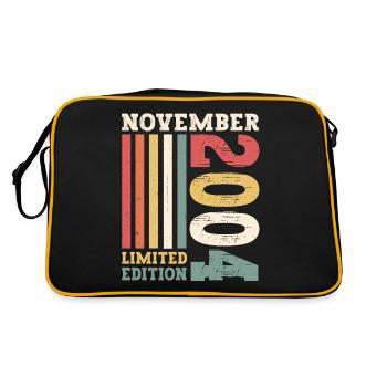 Cadeau original du 18e anniversaire de novembre 2004 - Sac Retro - noir/or - Dos