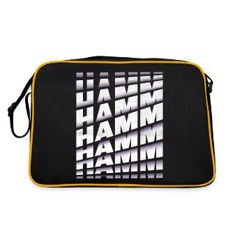 Hamm Germany City Font Skyline Home - Retro Bag - black/gold - Back