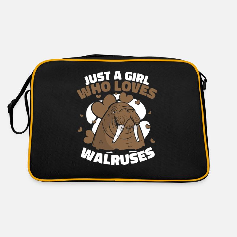 Walross Walrosse Tier Ozean Retro Tasche