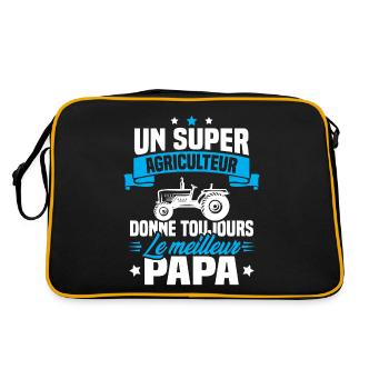 Super agriculteur donne toujours le meilleur papa - Sac Retro - noir/or - Dos