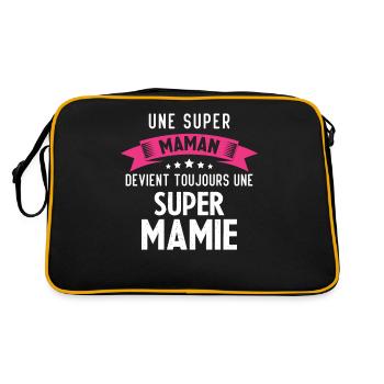 Une super maman devient toujours une super mamie - Sac Retro - noir/or - Dos