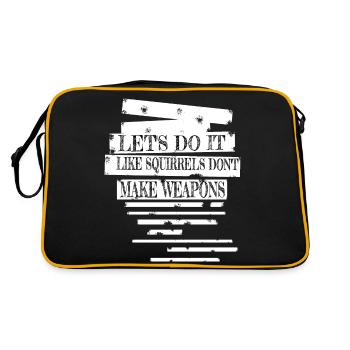famille fun vert funky happy citation drôle citation - Sac Retro - noir/or - Dos