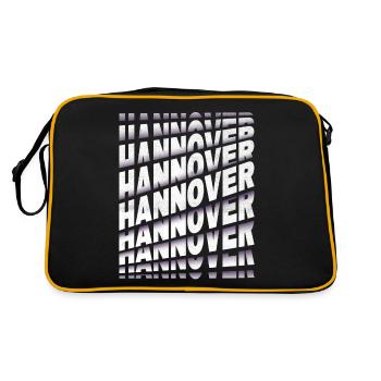 Hanover Germany City Font Skyline Home - Retro Bag - black/gold - Back