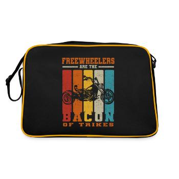 Trike Freewheeler | Triker Trike Motorcycle Gift - Retro Bag - black/gold - Back