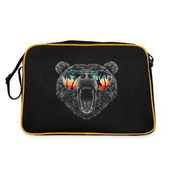 Ours Grizzli Ours brun Ours - Sac Retro - noir/or - Dos