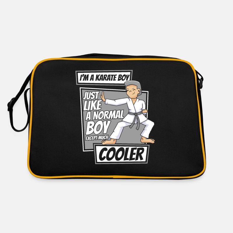 Karate Karatekämpfer Kampfkunst Retro Tasche