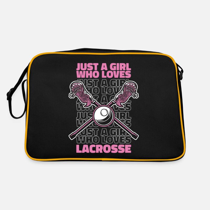 Lacrosse Sport Lacrosse Spieler Retro Tasche