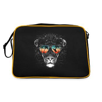 Lion Lion Animal Africa - Retro Bag - black/gold - Back