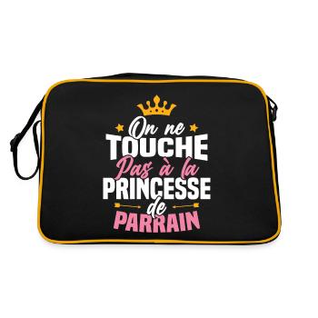 On ne touche pas à la princesse de parrain - Sac Retro - noir/or - Dos