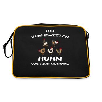 Drôles de poulets Jusqu’au deuxième poulet, j’étais normal - Sac Retro - noir/or - Dos