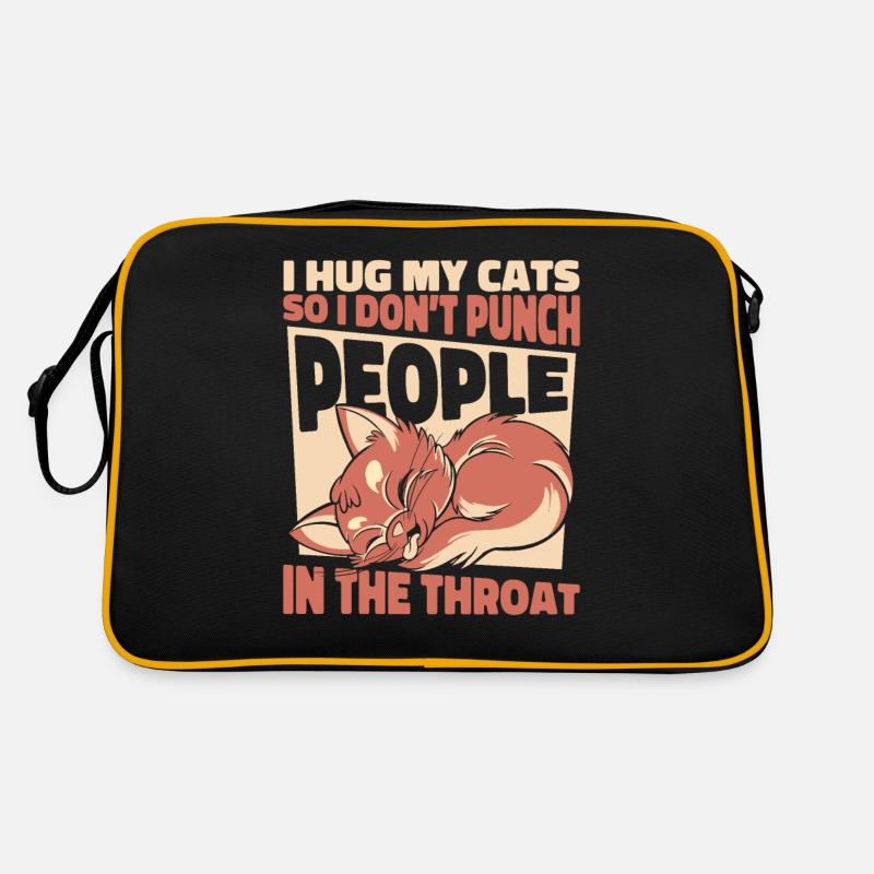 Chat Chats Amoureux Chat Propriétaire Chaton Sac Retro