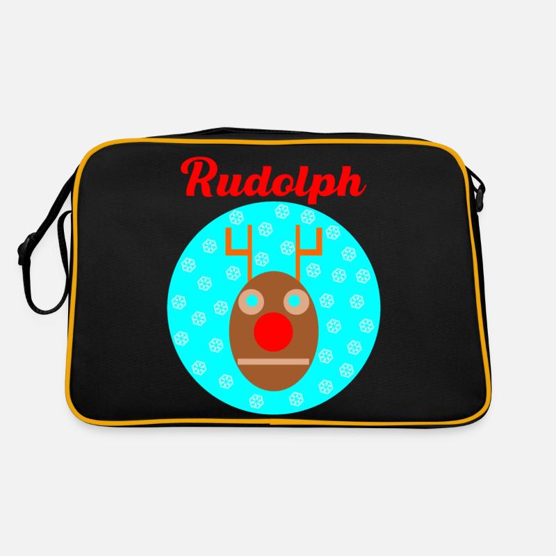 Rudolph - Retro Tasche - Schwarz/Gold