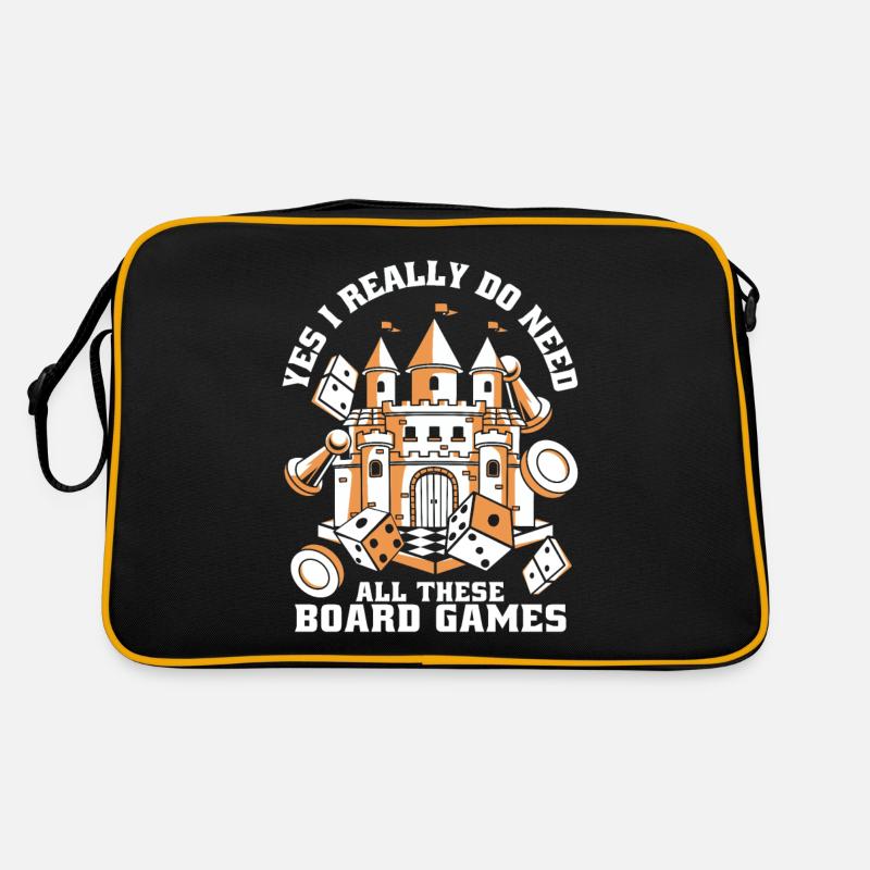 Brettspiel Brettspiele Gesellschaftsspiele - Retro Tasche - Schwarz/Gold