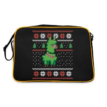 Lama Alpaga Tenue de Noël - Sac Retro - noir/or - Dos