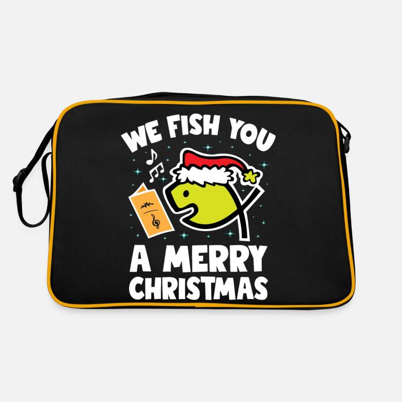 Nous vous pêchons un joyeux Noël Sac Retro