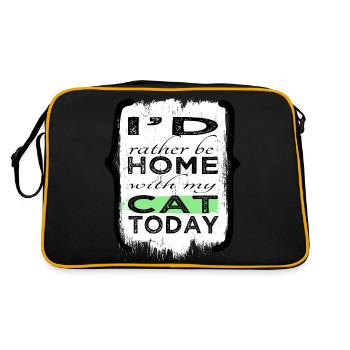 house cat kitten birthday present idea avogato fun - Retro Bag - black/gold - Back