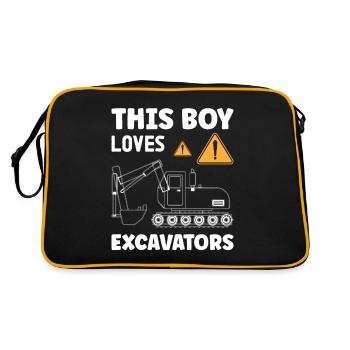 Excavator Driver Excavator School - Retro Bag - black/gold - Back