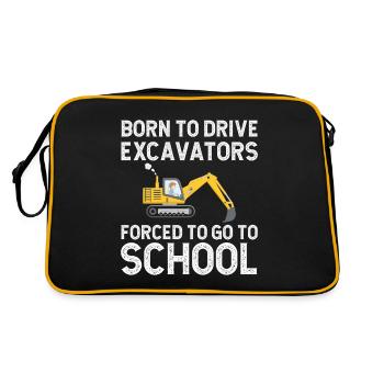 Excavator Driver Excavator School - Retro Bag - black/gold - Back