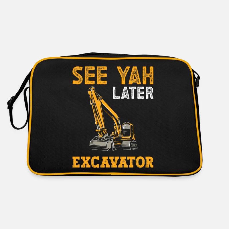 Baggerfahrer Bagger Schule Retro Tasche