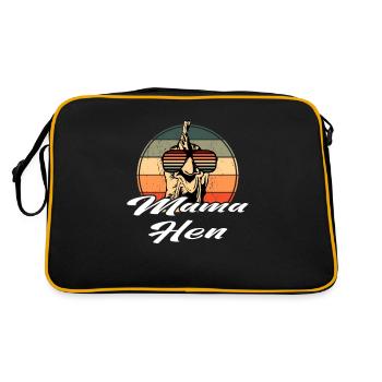 Rétro Lunettes de soleil Poulet Mama Poule lettrage - Sac Retro - noir/or - Dos