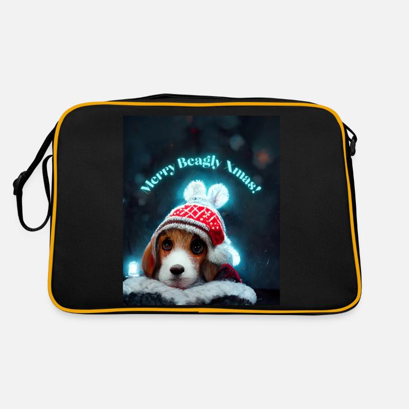 Mignon Beagle de Noël à Noël Sac Retro