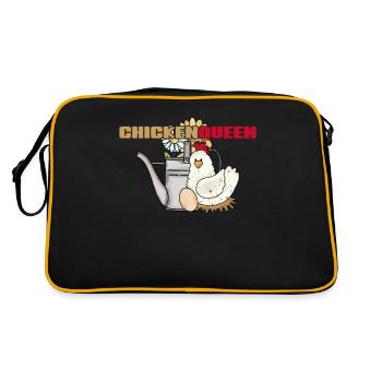 Vintage Chicken Watering Can Chicken Queen - Sac Retro - noir/or - Dos