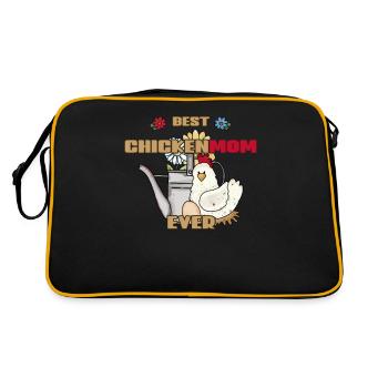 Vintage Chicken Watering Can Best Chickenmom jamais - Sac Retro - noir/or - Dos